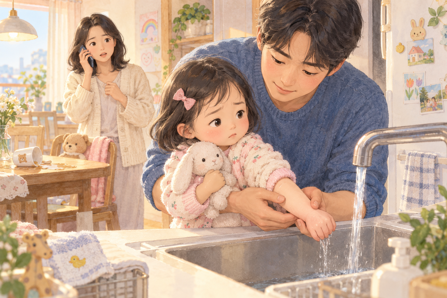 아이 화상 때 먼저 할 일: 흐르는 물 20분 냉각과 보호자 역할·기록표